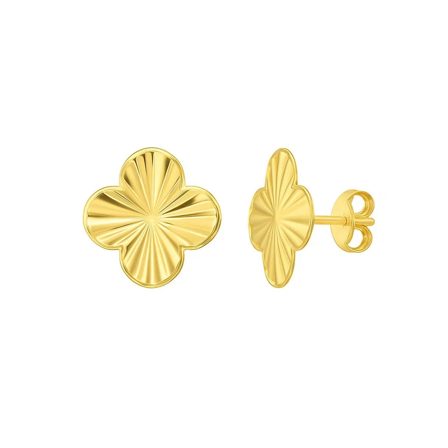 14k yellow gold stud earrings