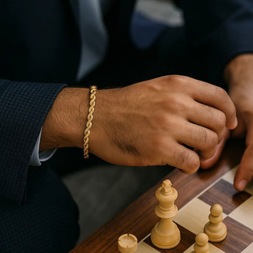 10k Yellow Gold Solid Diamond Cut Rope Bracelet (4.00 mm) - Peelerie