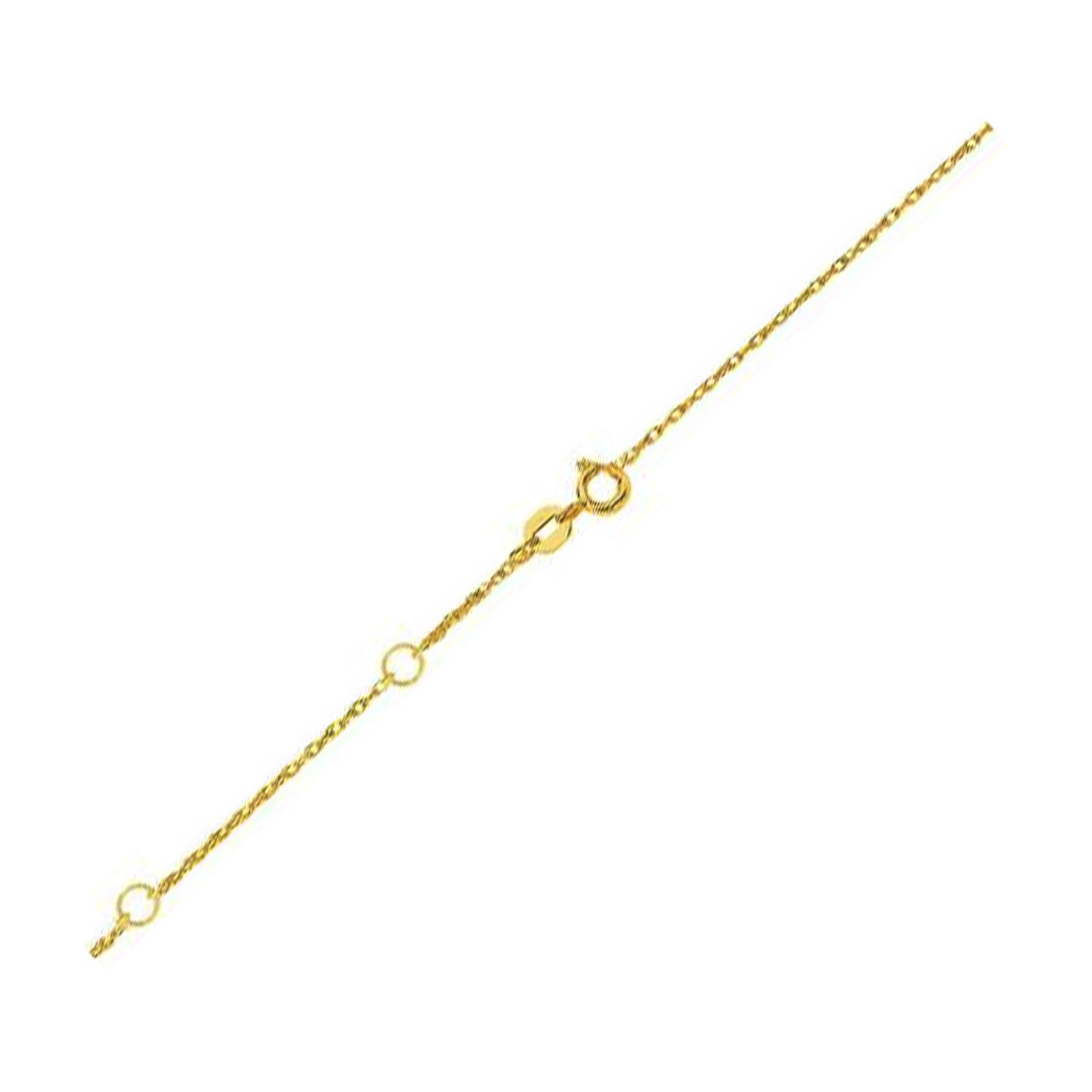 Double Extendable Rope Chain in 14k Yellow Gold (0.85 mm) in a sleek high-contrast midnight luxury editorial style