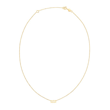 14K Yellow Gold Aquarius Necklace