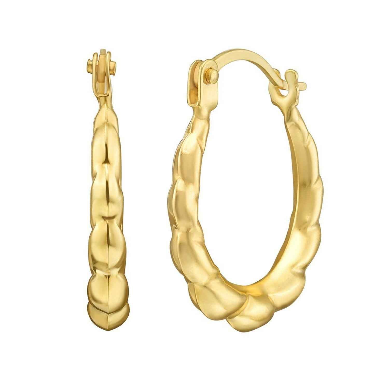 14k yellow gold hoop earrings
