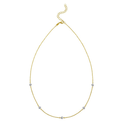 14K Two Tone Gold Classic Paperclip Chain Necklace