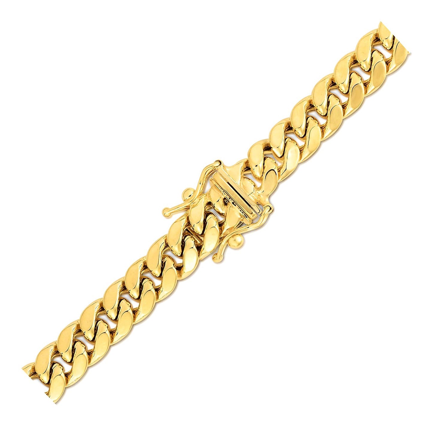 10k Yellow Gold Semi Solid Miami Cuban Chain (6.60 mm) in a sleek high-contrast midnight luxury editorial style