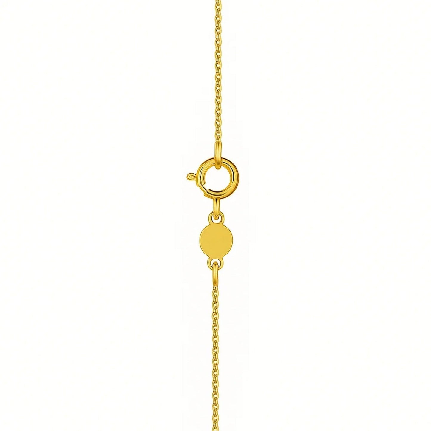 14K Yellow Gold Mini Diamond G Initial Pendant Necklace