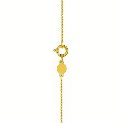 14K Yellow Gold Mini Diamond G Initial Pendant Necklace