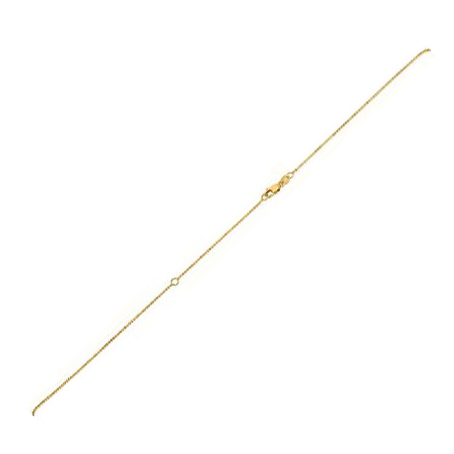 Extendable Bead Chain in 14k Yellow Gold (1.00 mm) in a sleek high-contrast midnight luxury editorial style