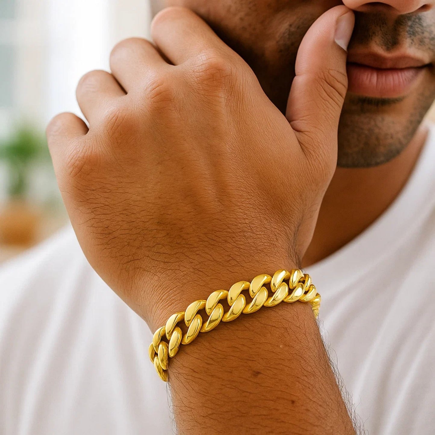 14k Yellow Gold Semi Solid Miami Cuban Bracelet (11.10 mm)