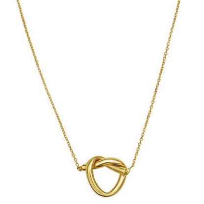 14K Yellow Gold Love Knot Necklace