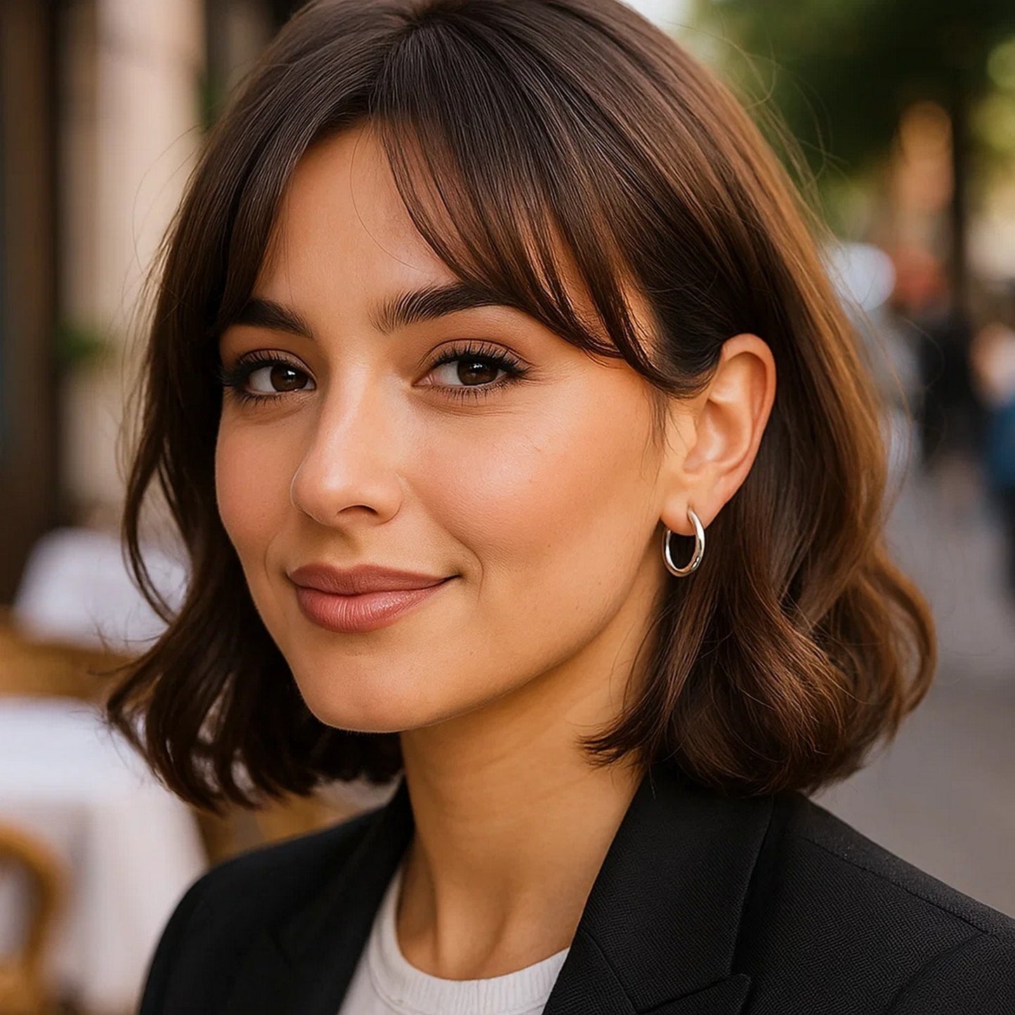 Sterling Silver Polished Hoop Style Earrings with Rhodium Plating (3x15mm) - Peelerie