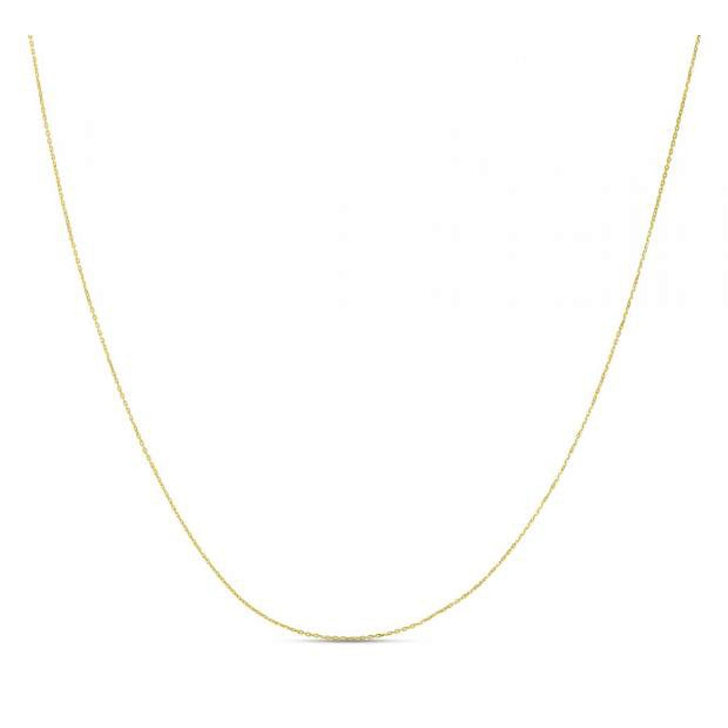 Double Extendable Diamond Cut Cable Chain in Yellow Gold (0.87 mm) in a sleek high-contrast midnight luxury editorial style