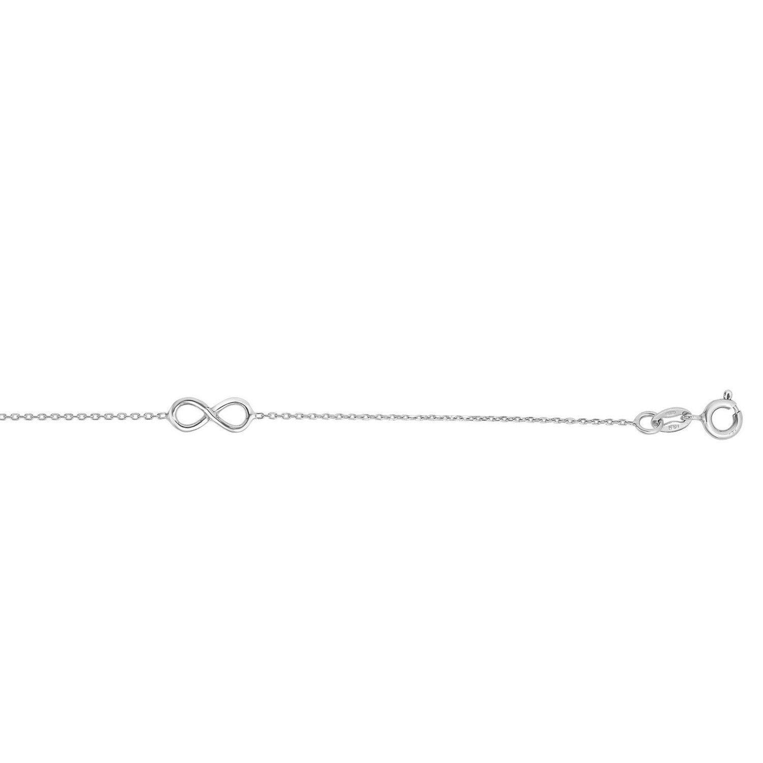 Sterling Silver Anklet with Infinity Symbols - Peelerie