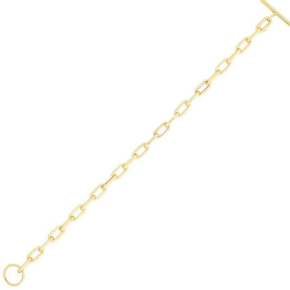 14K Yellow Gold Paperclip Toggle Bracelet