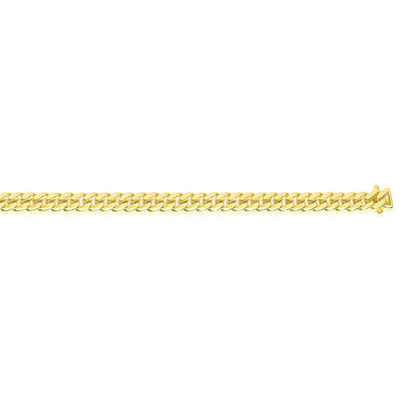 14k Yellow Gold Classic Miami Cuban Solid Bracelet (6.10 mm)