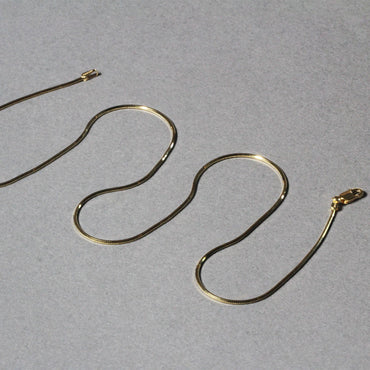 1.0mm 14K Yellow Gold Octagonal Shiny Snake Chain