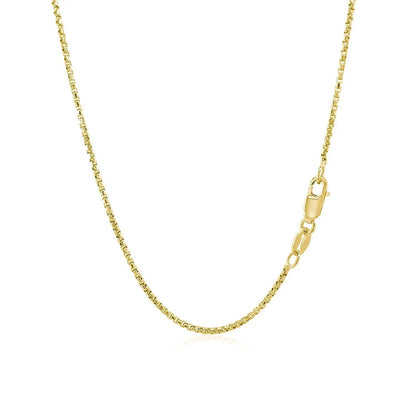14k Yellow Gold Round Box Chain (1.3 mm) - Peelerie