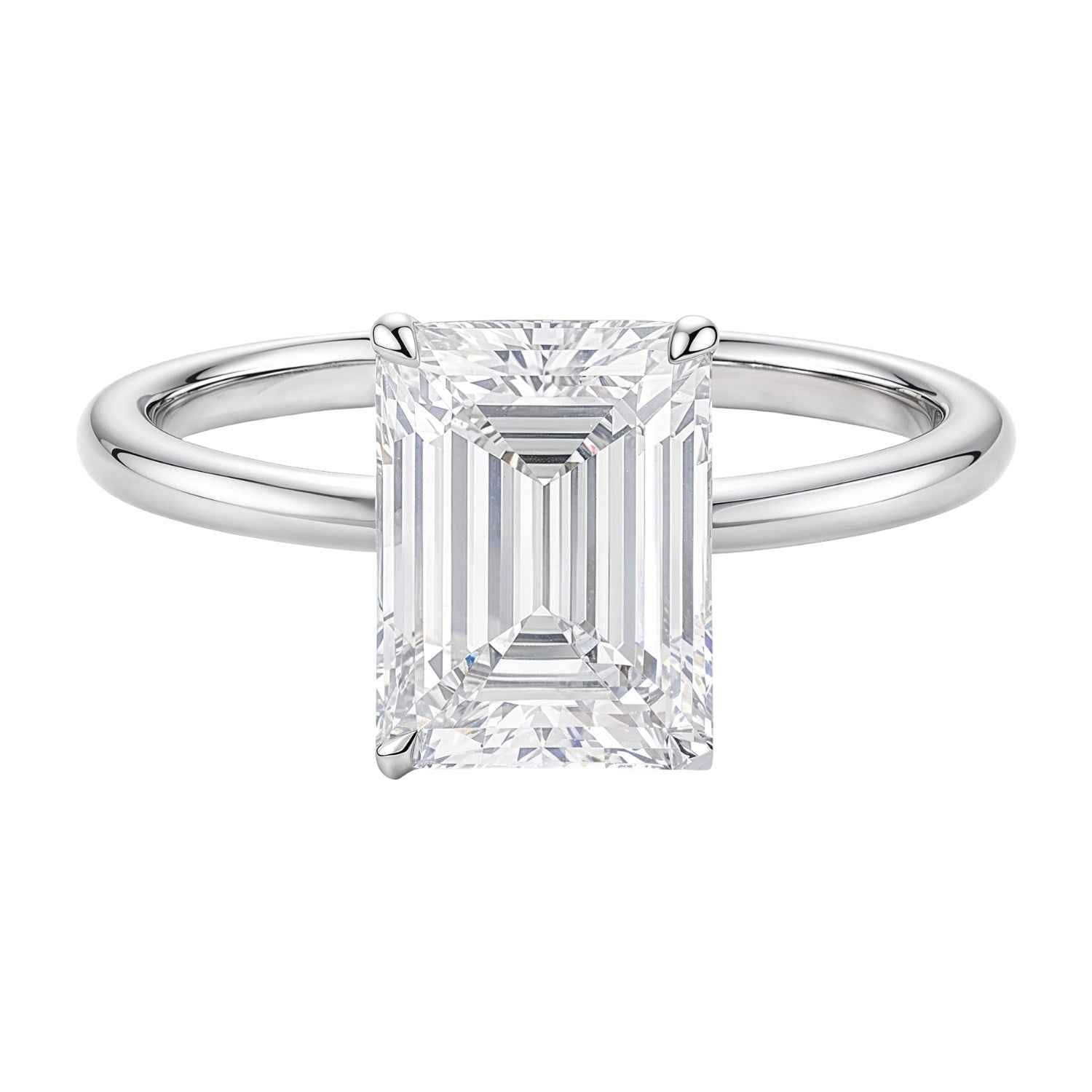 10k white gold ring set with lab-grown diamonds