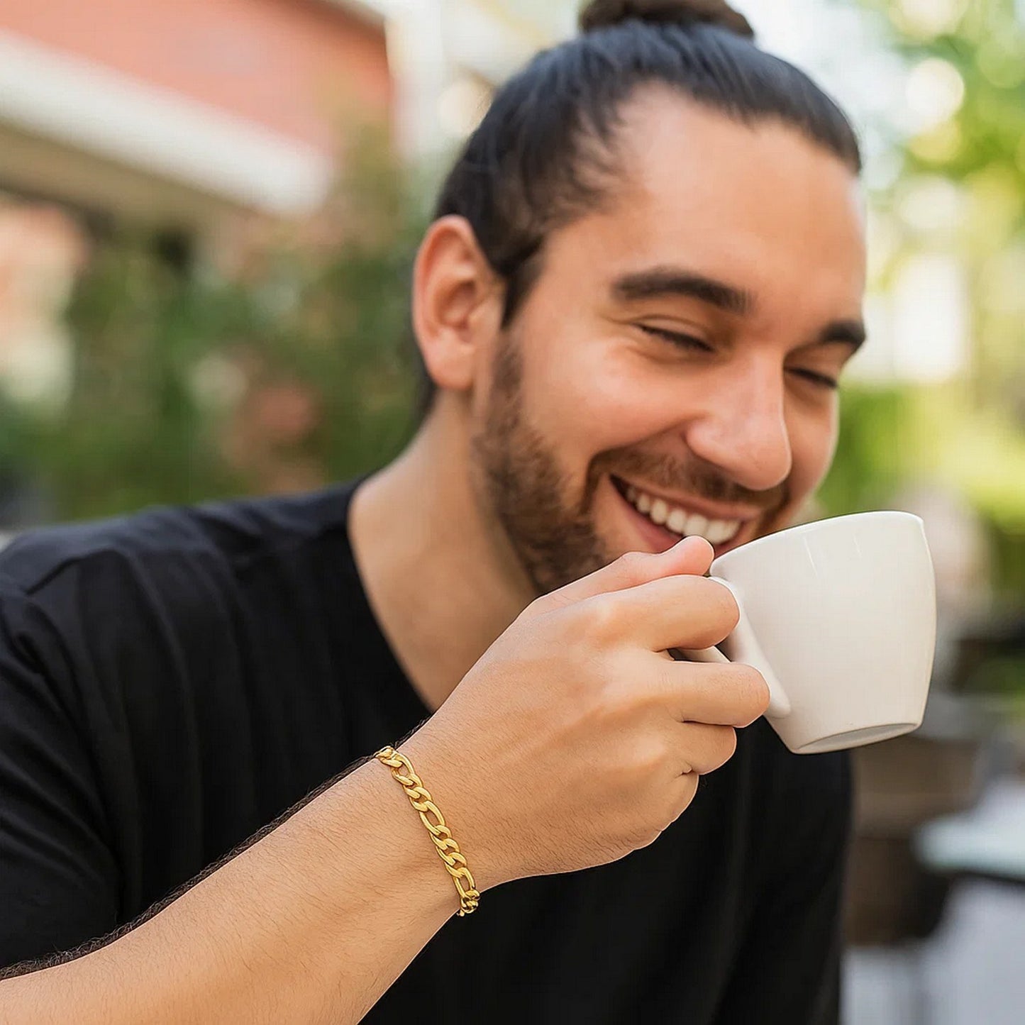 10k Yellow Gold Link Figaro Bracelet (5.30 mm)