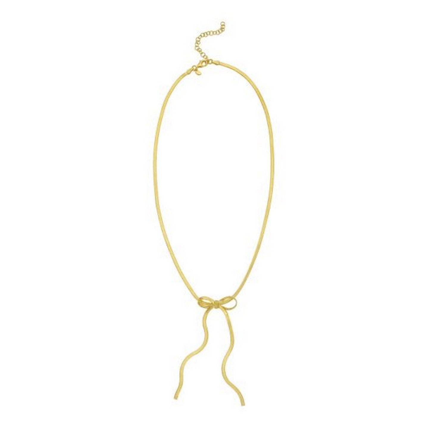 Sterling Silver Gold Plated Snake Bow Necklace