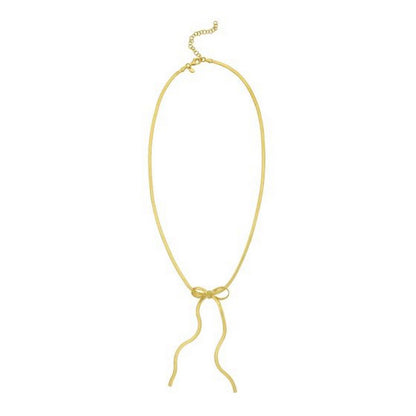 Sterling Silver Gold Plated Snake Bow Necklace