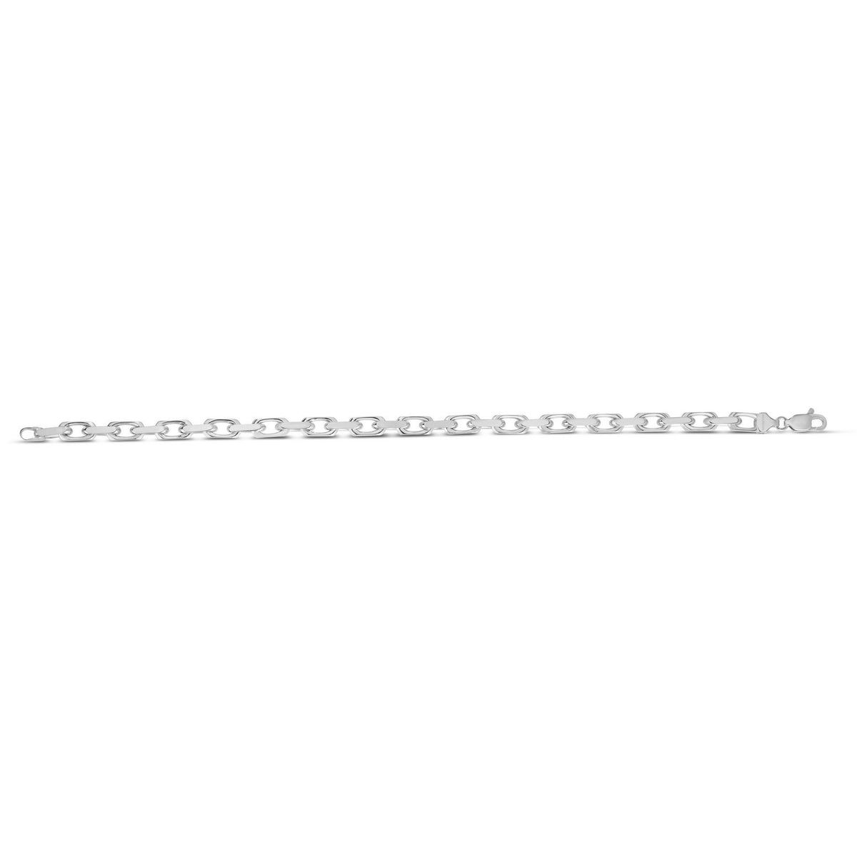 Sterling Silver Rhodium Plated French Cable Chain (5.60 mm)