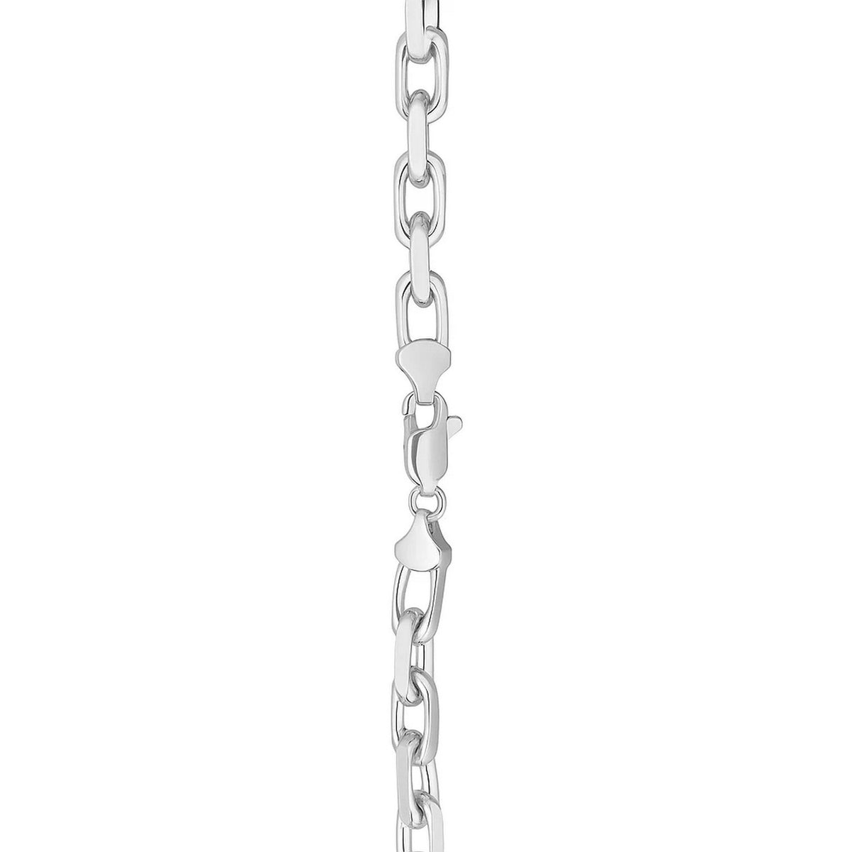 Sterling Silver Rhodium Plated French Cable Chain (5.60 mm)