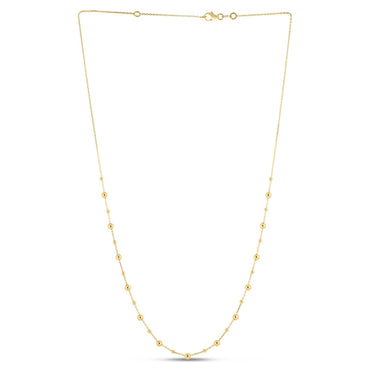 14k Yellow Gold Bead Necklace