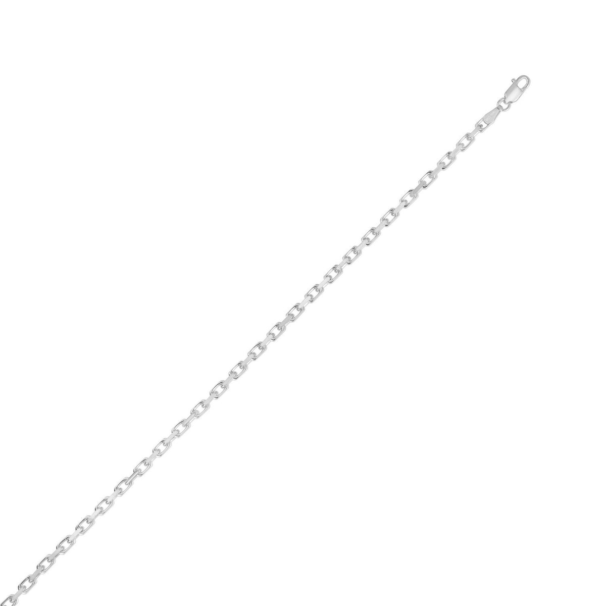 Sterling Silver Rhodium Plated French Cable Chain (2.80 mm)