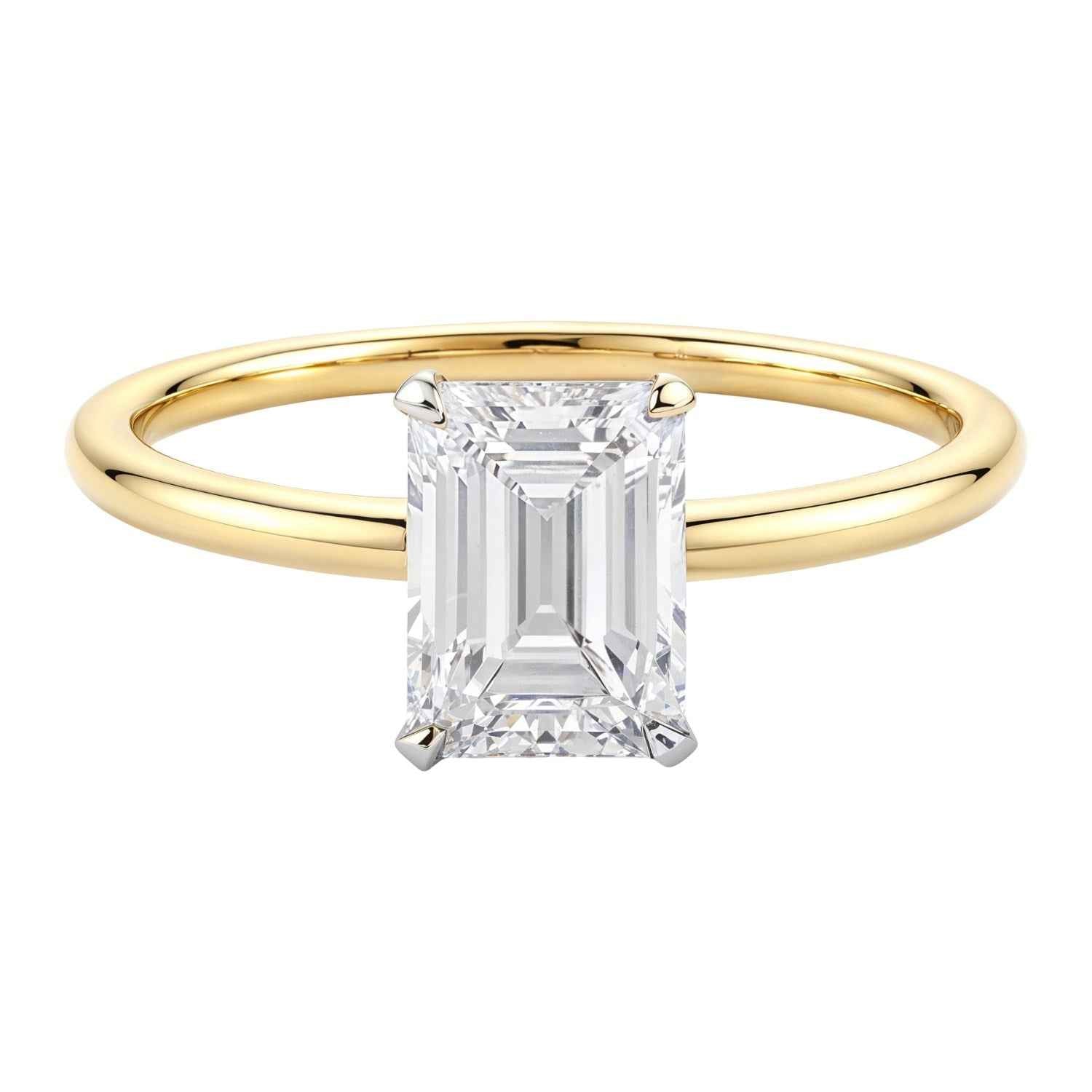 14k yellow gold ring set with lab-grown diamonds