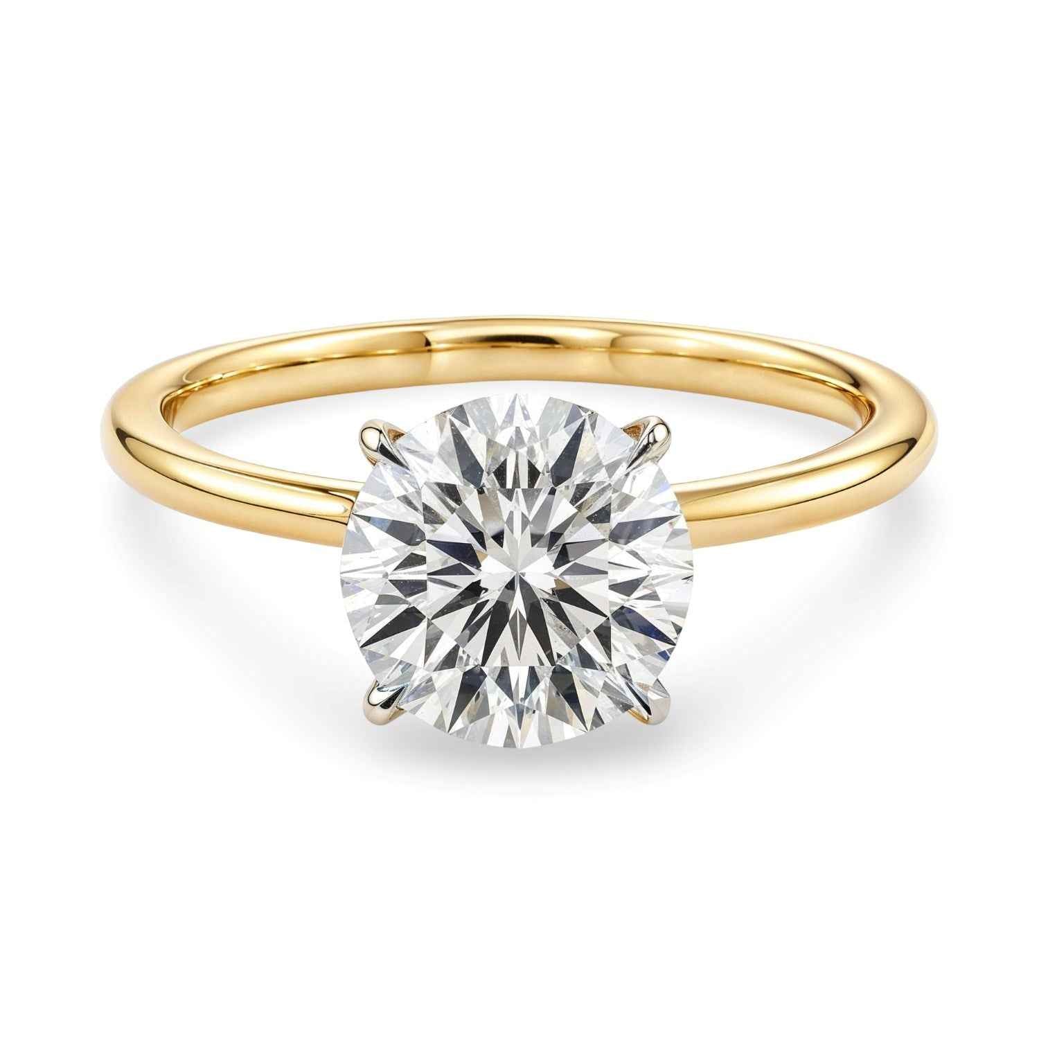 14k yellow gold ring set with lab-grown diamonds