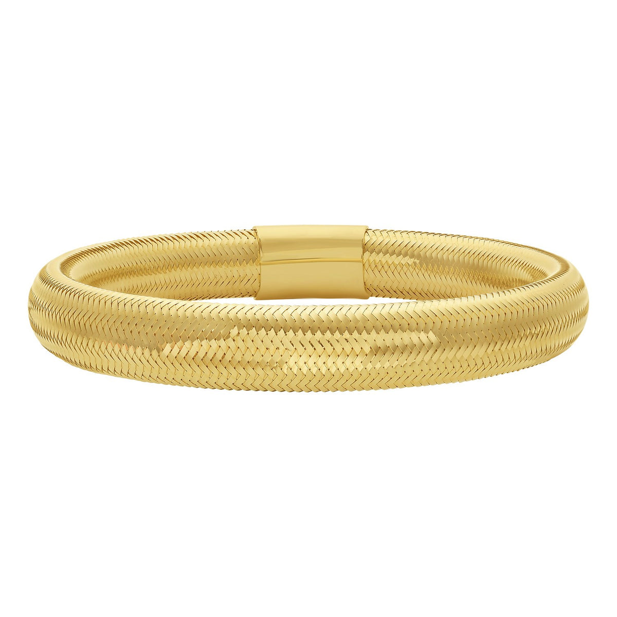 14K Yellow Gold Large Stretch Mesh Bracelet (8.80 mm)