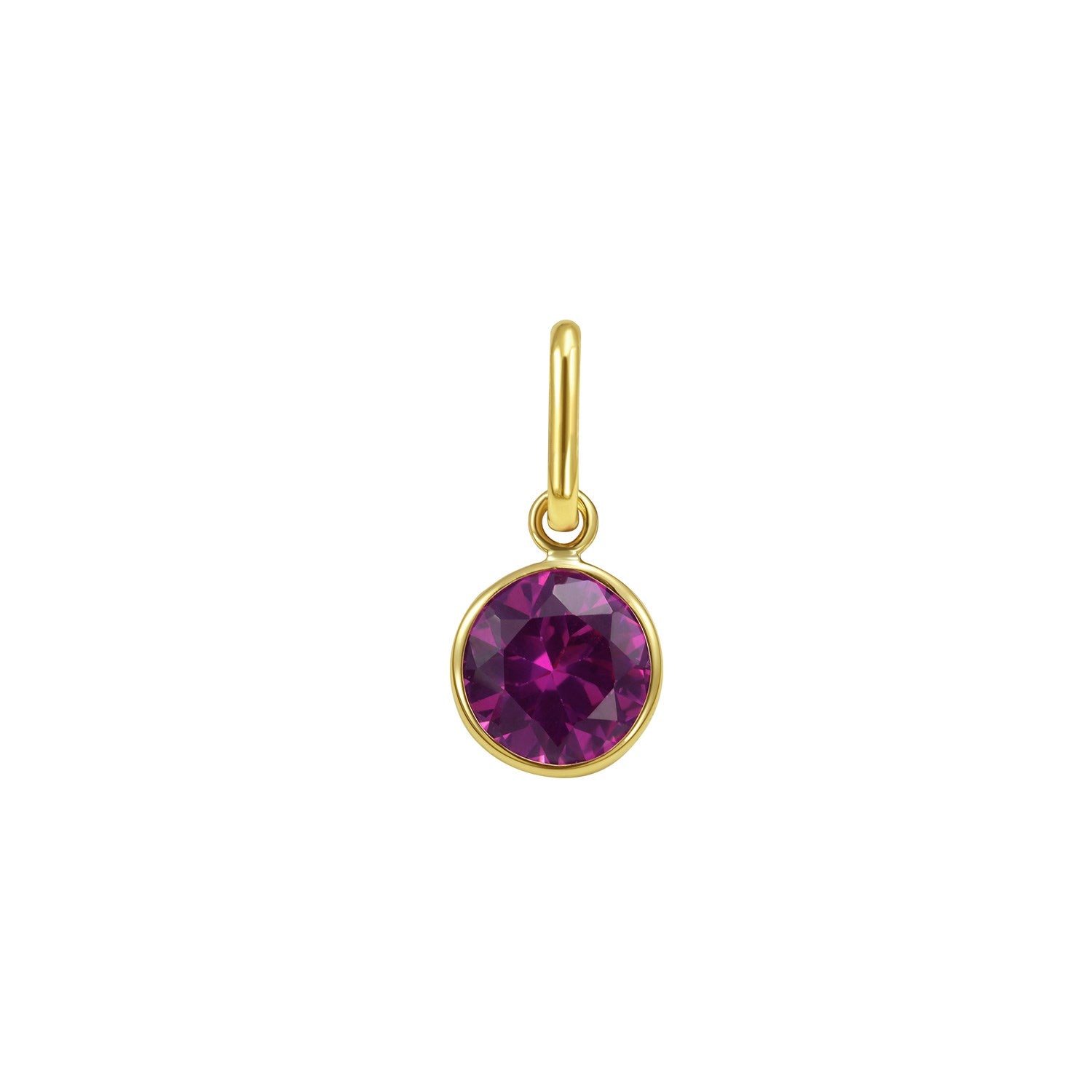 14k yellow gold pendant set with sapphire