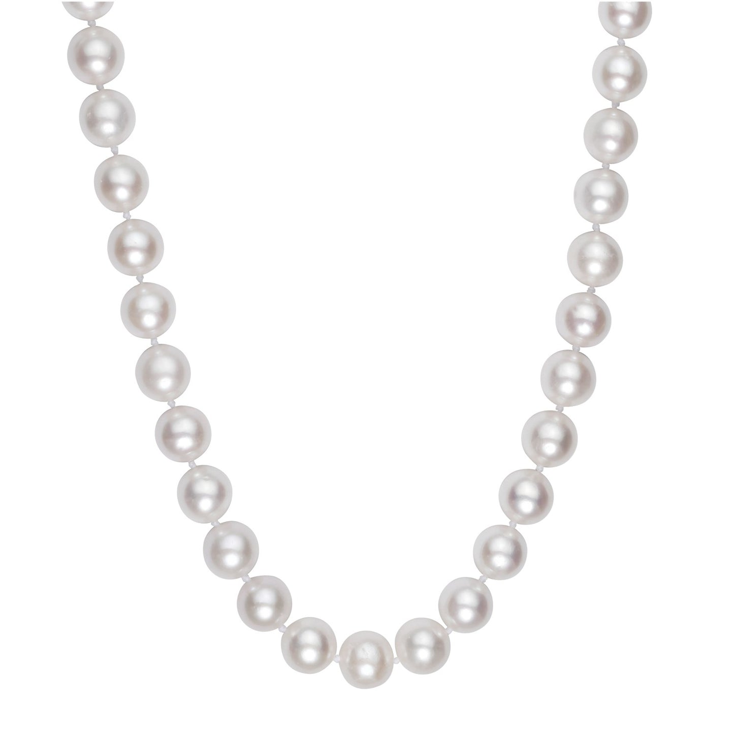 Pearl Necklace with Ball Clasp in 14K Yellow Gold in a sleek high-contrast midnight luxury editorial style