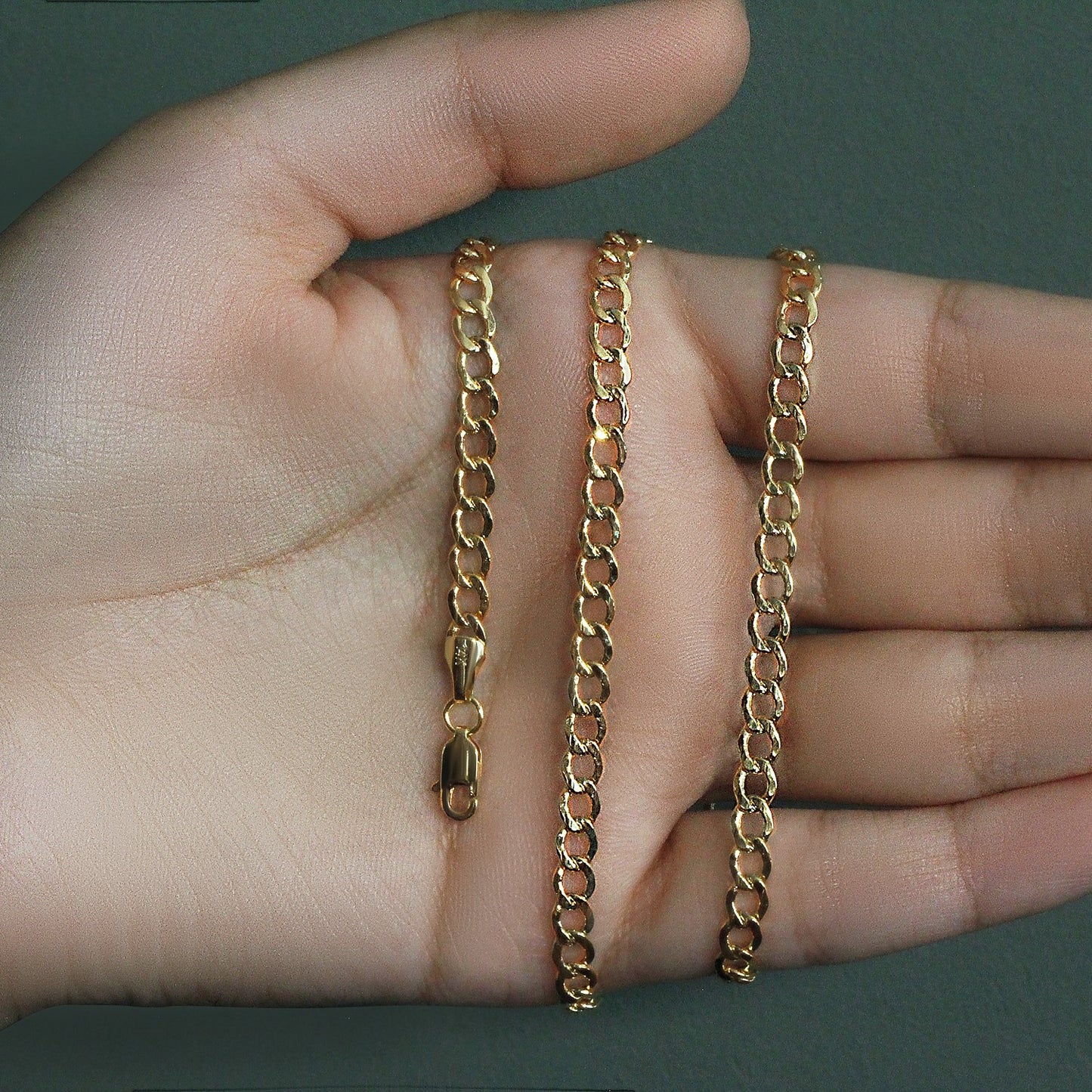 10k Yellow Gold Curb Chain (4.40 mm)