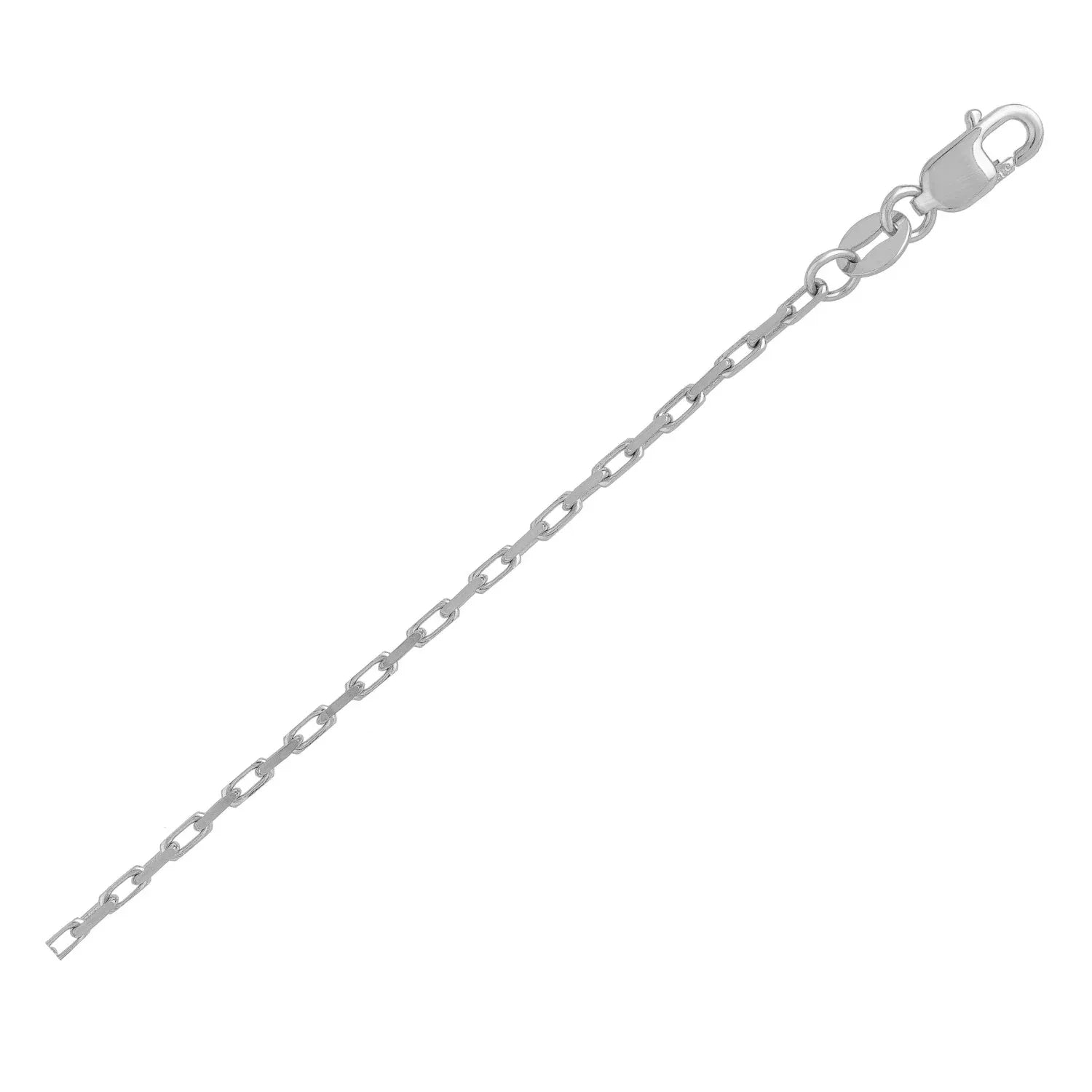 14k White Gold French Cable Chain (1.30 mm) - Peelerie