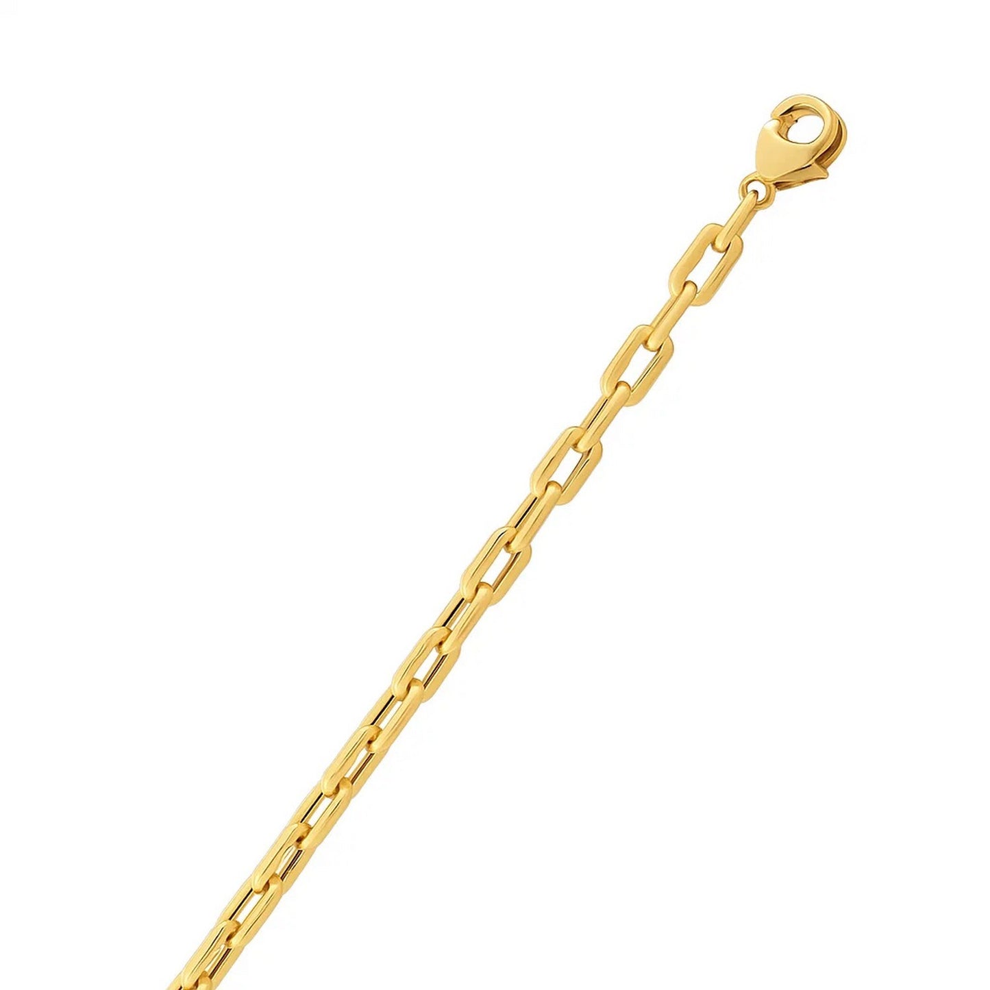 14k Yellow Gold Paperclip Chain Necklace (4.20 mm)