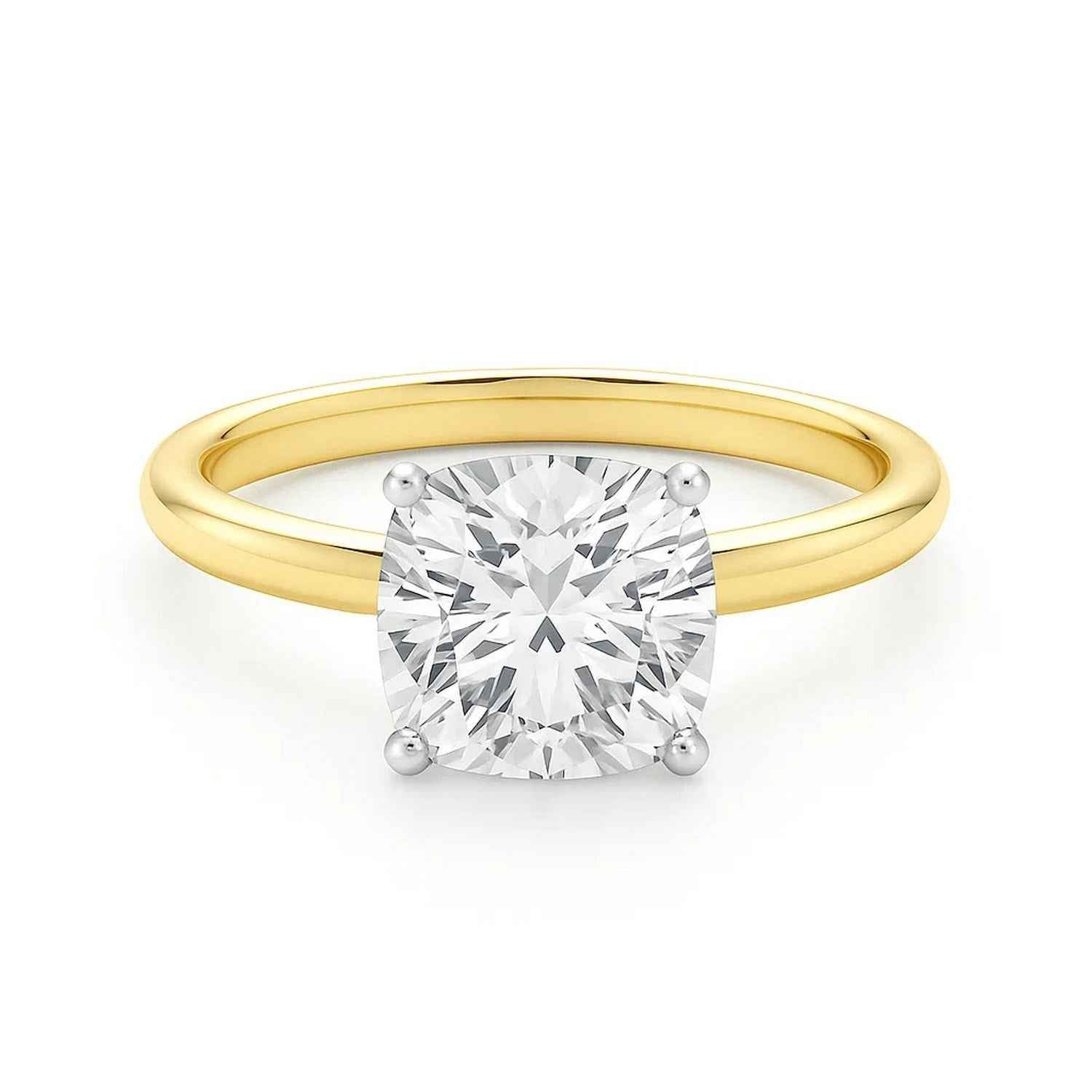 14k yellow gold ring set with lab-grown diamonds