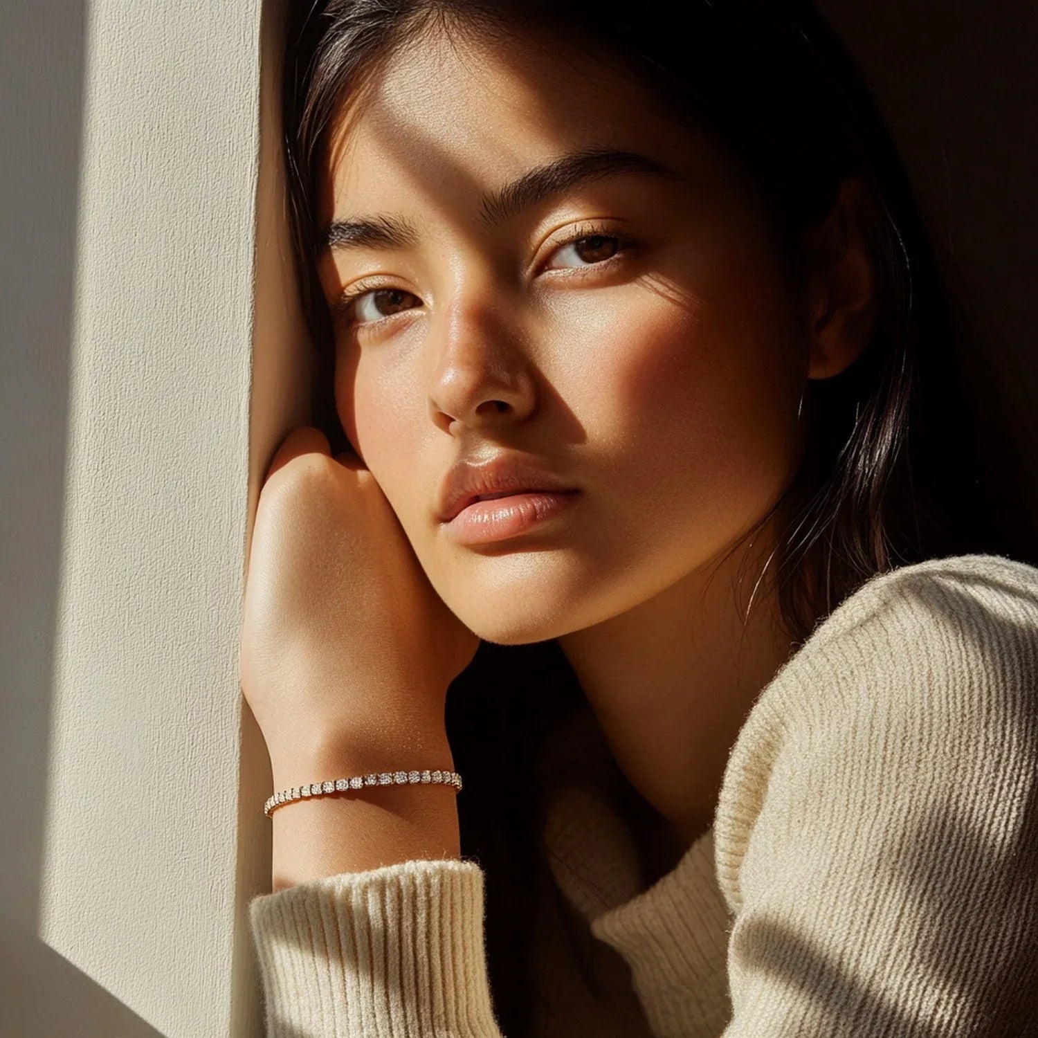 Lab Grown Round Diamond Tennis Bracelet in 14k Yellow Gold (3 cctw F/G VS2/SI1) - Peelerie