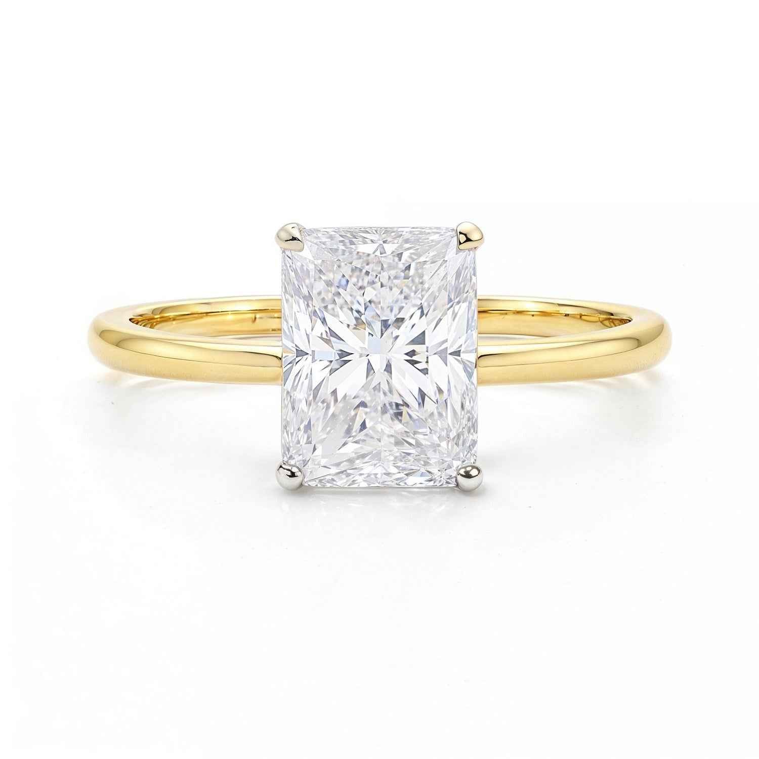14k yellow gold ring set with lab-grown diamonds