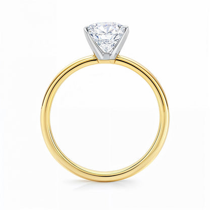 3 Carat Radiant Lab Grown IGI G/VS1 Diamond Solitaire Ring in 14K Yellow Gold