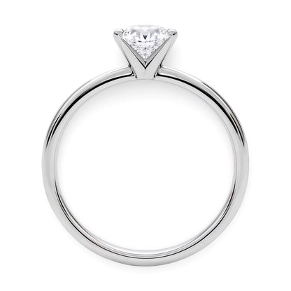 1 Carat Round Lab Grown IGI G/VS1 Diamond Solitaire Ring in Sterling Silver