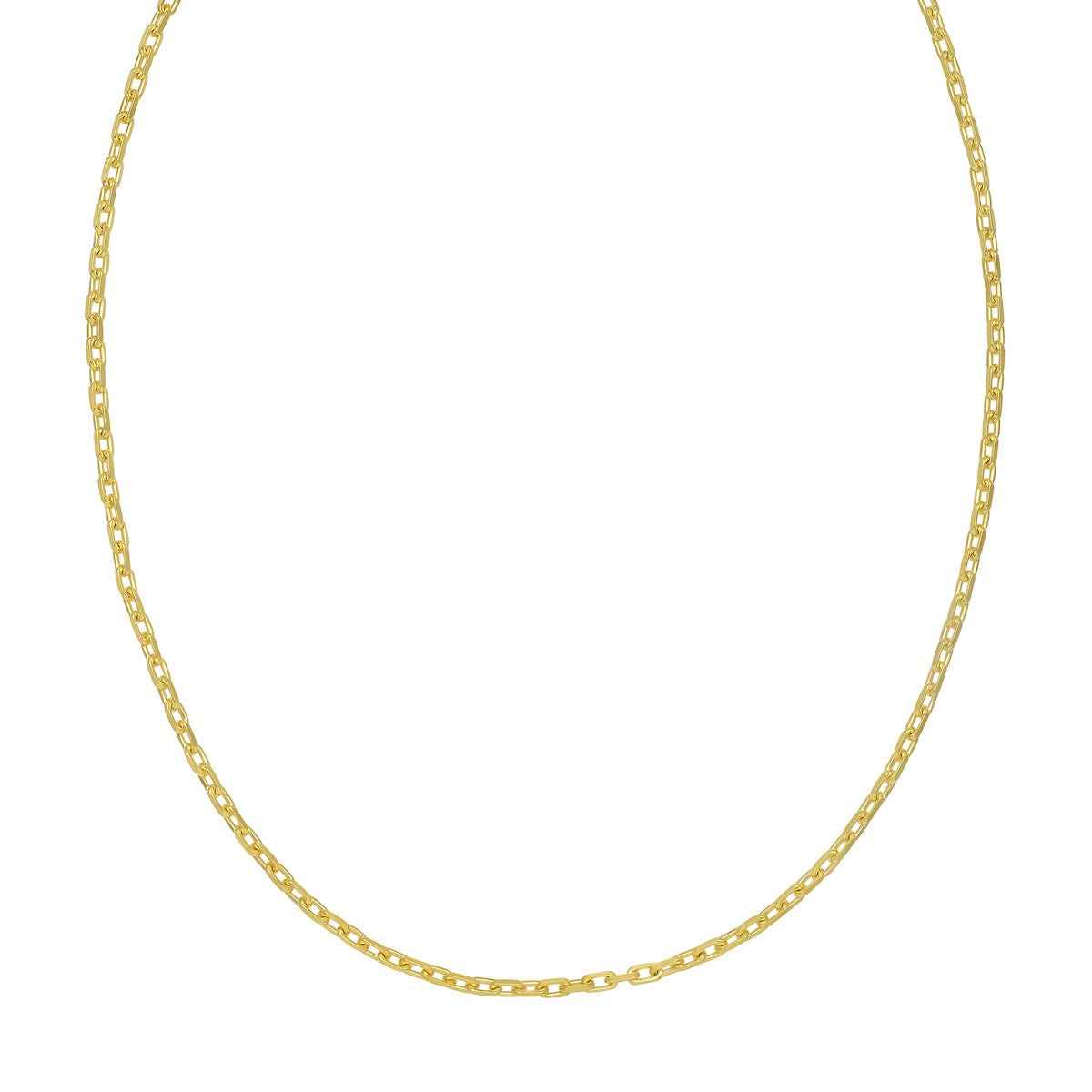 Sterling Silver Gold Plated French Cable Chain (3.40 mm)
