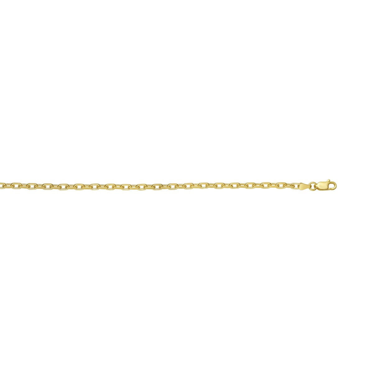 Sterling Silver Gold Plated French Cable Chain (3.40 mm)
