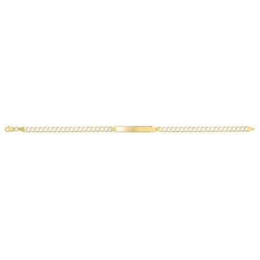 14k Yellow Gold Pave Curb ID Bracelet (5.00 mm)