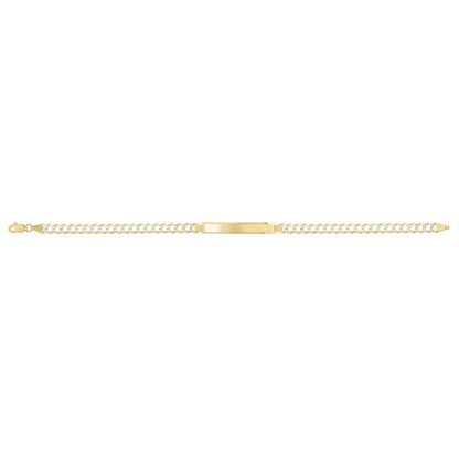 14k Yellow Gold Pave Curb ID Bracelet (5.00 mm)