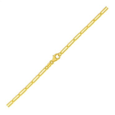 14K Yellow Gold Paperclip Bracelet  (2.50 mm)