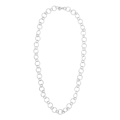 Sterling Silver Rhodium Plated Link Necklace