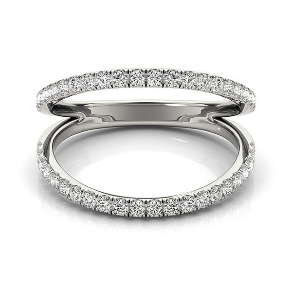 14k White Gold Diamond Split Band Ring (1/4 cttw) - Peelerie