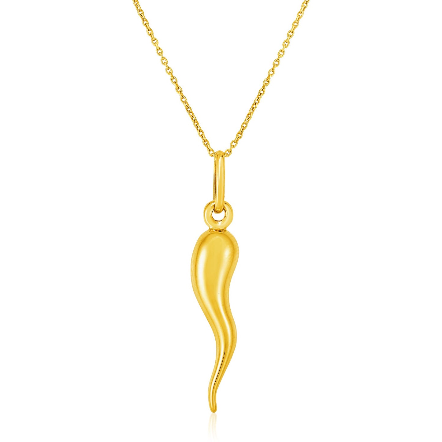 14k Yellow Gold Pendant with Polished Abstract Swirl in a sleek high-contrast midnight luxury editorial style