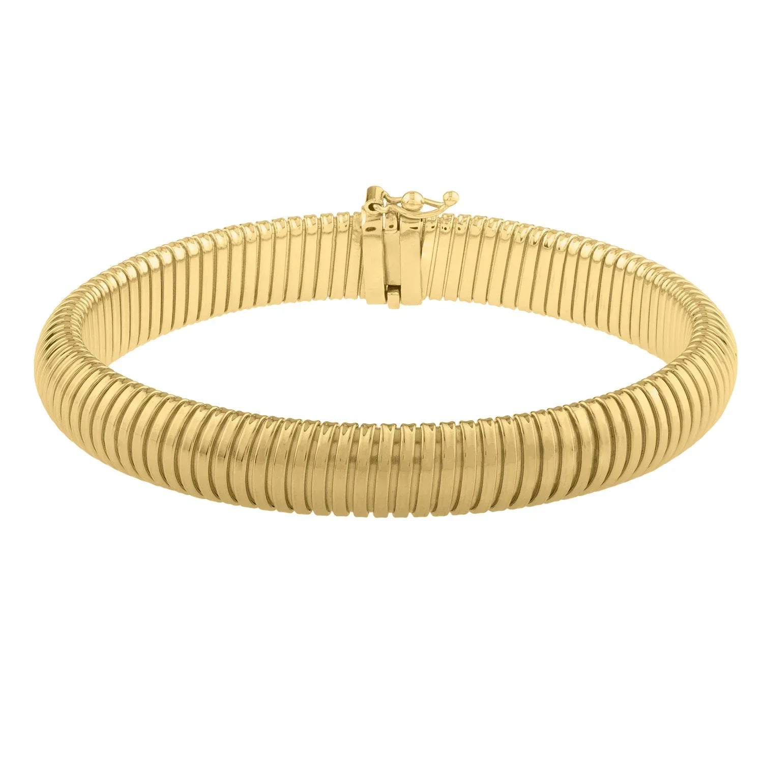 Tubogas Bracelet in 14K Yellow Gold (9.00 mm) - Peelerie