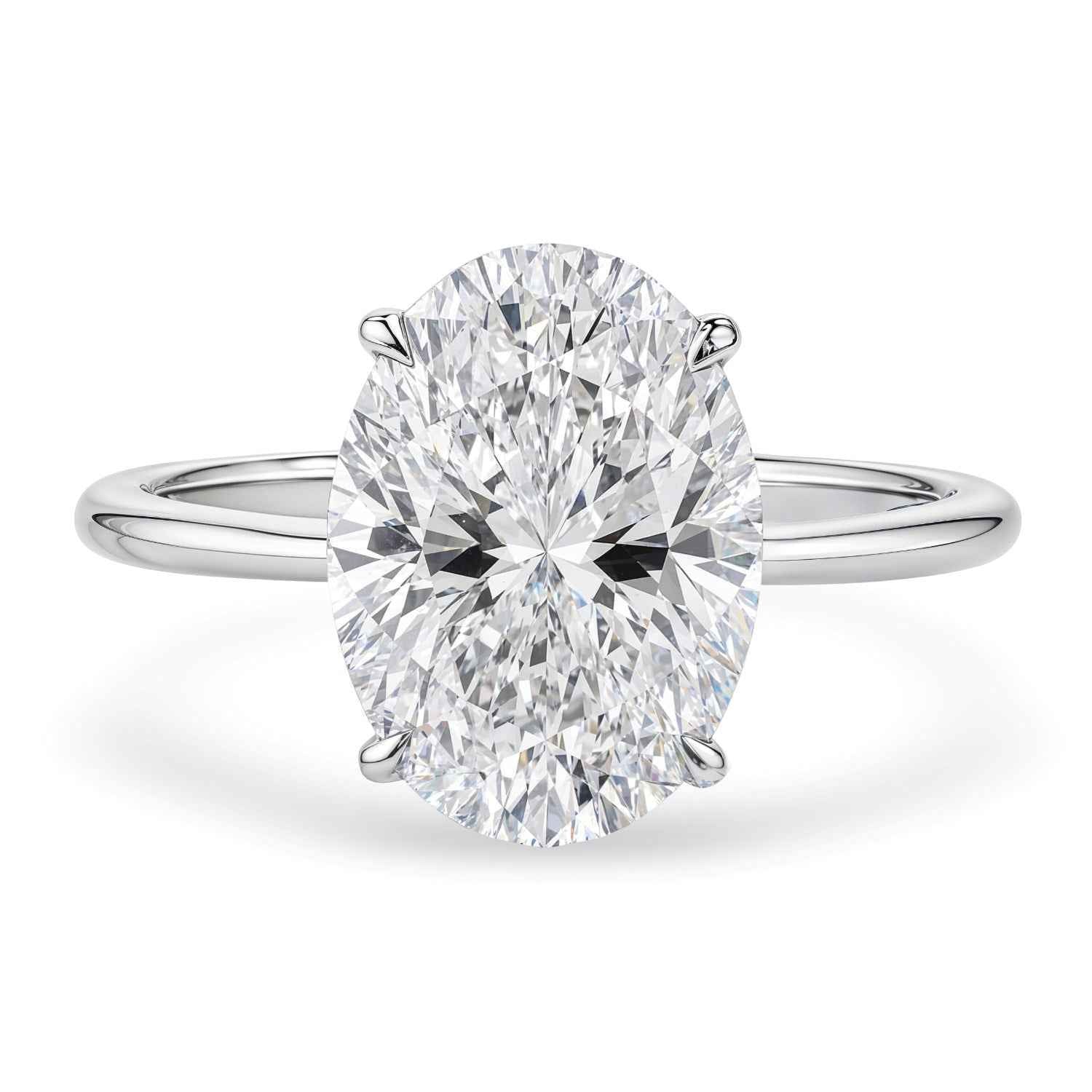 14k white gold ring set with lab-grown diamonds